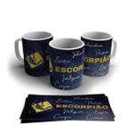 Caneca Porcelana Signo Do Zodíaco Escorpião 325ml