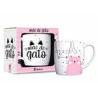 Caneca porcelana urban 300ml - mãe de gato - Brasfoot