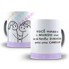 Caneca Porcelana Você Merece O Mundo Flork Presente Dia Dos