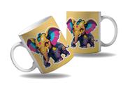 Caneca Presente Geek Nerd Cyberpunk Animal Elefante Tecno HD