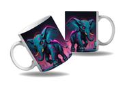 Caneca Presente Geek Nerd Cyberpunk Animal Elefante Tecno HD - Enjoy Shop