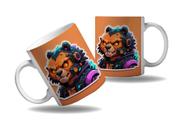 Caneca Presente Geek Nerd Cyberpunk Urso Floresta Tecnologia