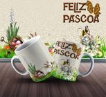 Caneca Presente Porcelana 325Ml Tema Feliz Páscoa