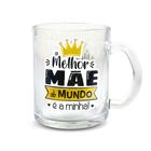 Caneca Presente Xicara de Vidro Frases de Amor Dia das Mães Namorados