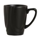 Caneca Preta 280ml De Porcelana Chá Achocolatado Café Resistente Elegante - Alleanza