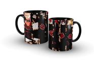 Caneca Nuvem Akatsuki Naruto Cerâmica Preta 400Ml Oficial VIZ