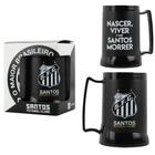 Caneca Preta Gel Isolante Térmico Nascer Viver É Nos Santos - Mileno