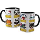 Caneca Preta Mandamentos De Um Gato 325 ml xicara cafe personalizada presente amigo amiga dia dos pa