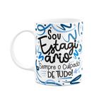 Caneca Profissões - Sou estagiário - branca