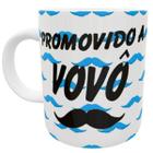 Caneca promovido a vovô presente criativo bigode família - Mago das Camisas