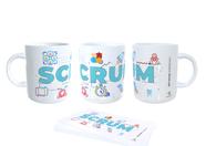 Caneca Scrum Arte, Porta Copos + Tecnologia + Seu nome