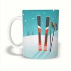 Caneca Ski Azul Esporte. De porcelana. Squi. Esquiador - NALTIC