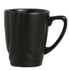 Caneca Slim em Cerâmica Preto Acetinado 280ml - Alleanza