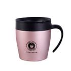 Caneca Termica Aço Inox 350 ML Com Tampa E Colher Cor:Rosa