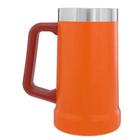 Caneca Térmica Chopp Cerveja Inox Caneca Laranja - Lenox