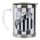 Caneca Térmica Com Tampa 450ml Listrada - Santos - Mileno