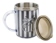 Caneca Térmica Com Tampa 450ml Oficial Santos - Mileno