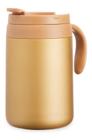 Caneca Térmica Com Tampa 500ml Bebida Gelada - Dourado