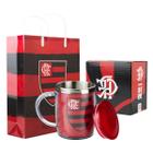 Caneca Térmica Com Tampa Parede Dupla +Sacola Flamengo 450Ml - Mileno