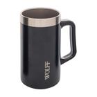 Caneca Térmica Para Cerveja Em Aço Inox Preta Wolff 500ml