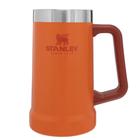 Caneca térmica para cerveja ou chopp stanley laranja orange 709ml