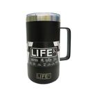 Caneca Térmica Preta 710ml Inox P/ Vinho Cerveja Café Sucos - Abrolhos Náutica