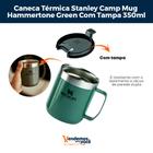 Caneca Térmica Stanley Camp Mug Hammertone Green Com Tampa 350ml