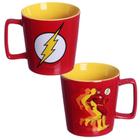 Caneca The Flash Alça Quadrada Cerâmica 400Ml Oficial DC Comics - Zona Criativa