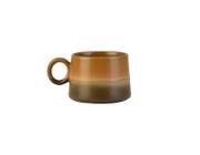 Caneca Tons Bronze Marrom Moderno Cerâmica 400ml The Home