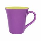 Caneca Tulipa Bicolor Verde E Violeta Oxford Cerâmica 330Ml