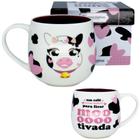 Caneca Vaca Vaquinha Moo Bicho Bichinho Cerâmica 400ML