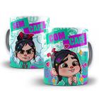 Caneca Vanellope Detona Ralph Com Café Sem Café Porcelana