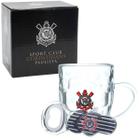 Caneca Vidro 310ml Com Abridor Chinelo Corinthians Ref.: G003A-1-B