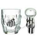 Caneca Vidro 310ml Com Abridor Santos - mileno