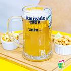 Caneca Vidro 565ml Amizade Cerveja Uniu Canecão Chopp Ideal - Brasfoot