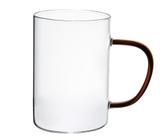 Caneca Vidro Boro Com Alça Âmbar 200 Ml Mimo Style Tc22130