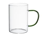 Caneca Vidro Boro Com Alça Verde 200 Ml Mimo Style Tc22129