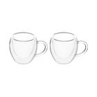 Caneca Vidro Borossilicato Parede Dupla Doppio 80ml 2 Peças - Etilux