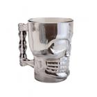 Caneca Vidro Caveira Para Chopp Cerveja Rock Style Cinza 510ml CO1225 - Coliseu