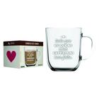 Caneca vidro decor 300ml c/cx ref 590607