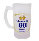 Caneca Vidro Jateado Chopp Cerveja Personalizado Cheers - GMH Prod. Serv. e Repr.