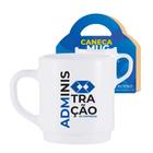 Caneca vidro opaline mug profissoes administracao