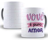 Caneca vovó é puro amor presente dia dos avós fofo divertido - Mago das Camisas