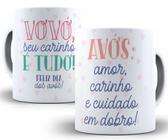 Caneca vovó seu carinho é tudo presente dia dos avós fofo - Mago das Camisas