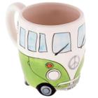 Caneca Wokex Creative Hand Painting Double Bus Retro Ceramic 40