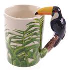 Caneca Wokex Novelty Ceramic Jungle com alça em forma de tucano