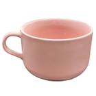 Caneca Xícara 450ml Jumbo Rosa Caldo Sobremesa Hr Porcelanas