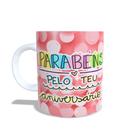 Caneca Xícara personalizada aniversário com foto - Parabéns pelo seu aniversário - ANI06