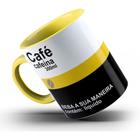 Caneca xicara remédio beba Café cafeina (Amarela) 325ml Xícara Personalizada