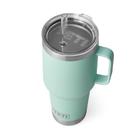 Caneca YETI Rambler 1L com tampa de palha e espuma de mar isolada a vácuo